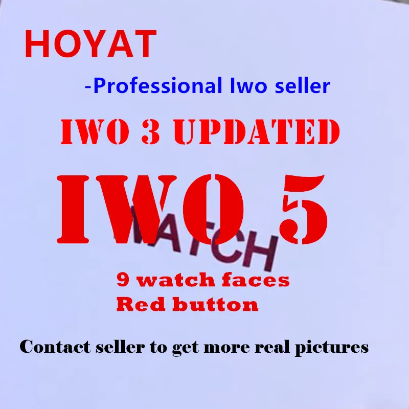 HOYAT SmartWatch IWO 5 Heart Rate Smart watch IWO 3 upgraded with Red button matte alloy case 9 clocks For iphone 8 X Huawei HOYAT SmartWatch IWO 5 Heart Rate Smart watch IWO 3 upgraded with Red button matte alloy case 9 clocks For iphone 8 X Huawei