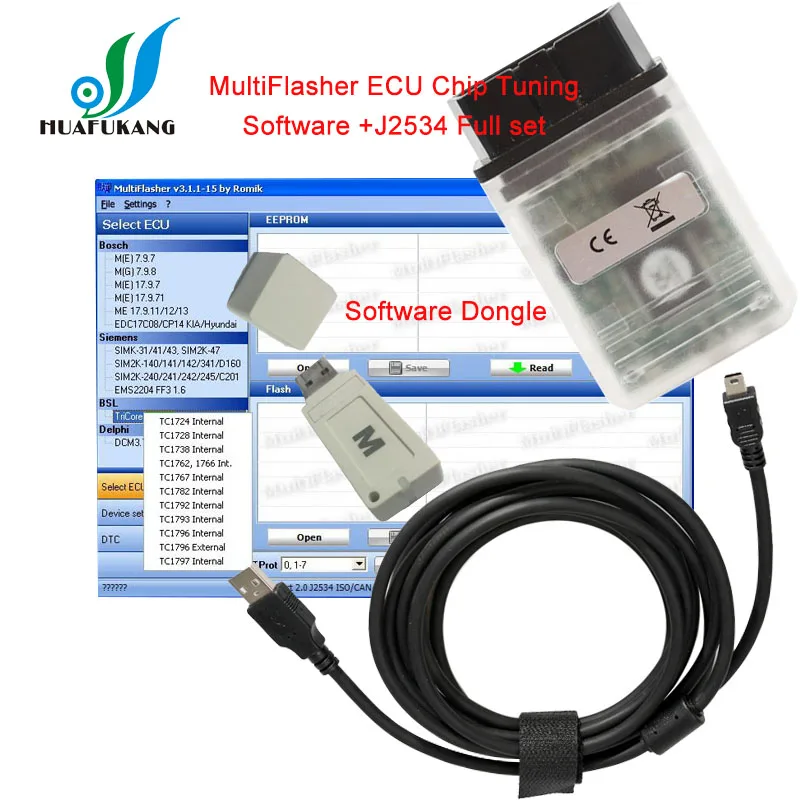 MultiFlasher ECU чип тюнинг программное обеспечение работает для H yundai Kia модель