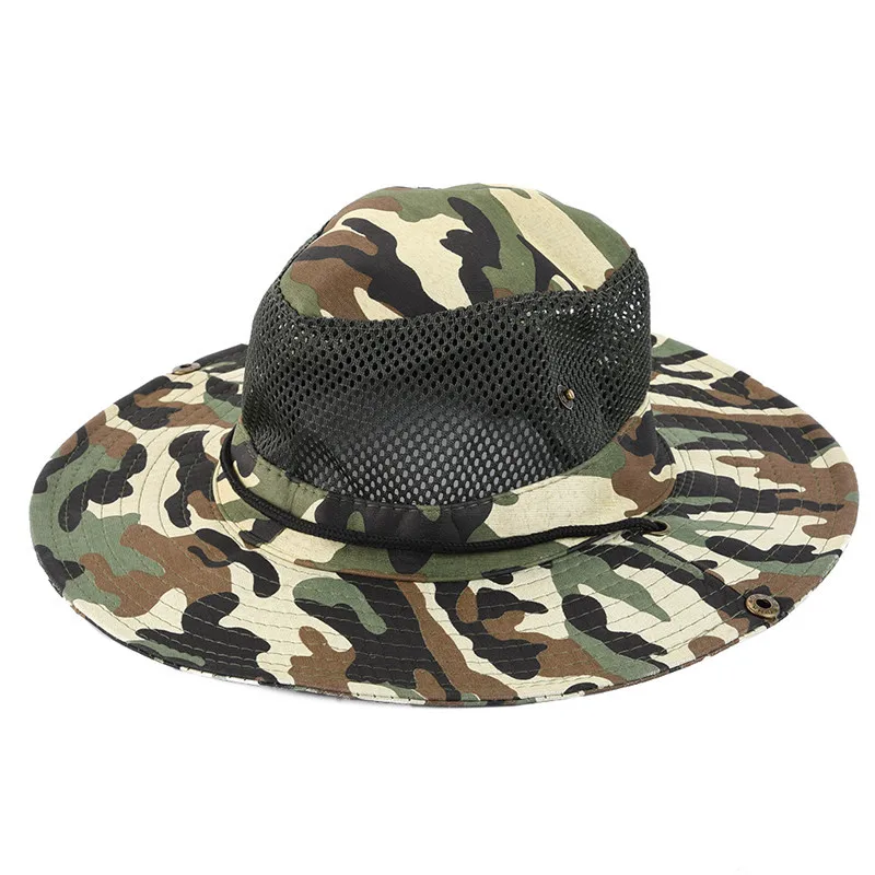 Military Camouflage Fishing Hat Men Cap Hunting Sun Protection