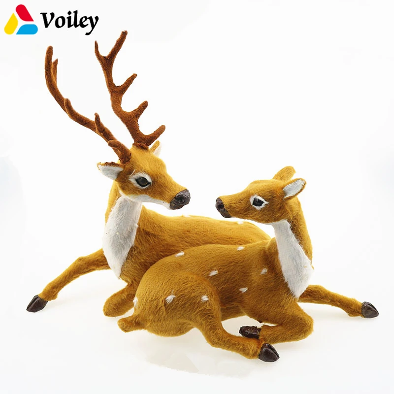 

Noel 2019 Creative Christmas Decorations for Home Simulation Elk Christmas Deer Party Decorations Scene Layout Props Ornaments,W