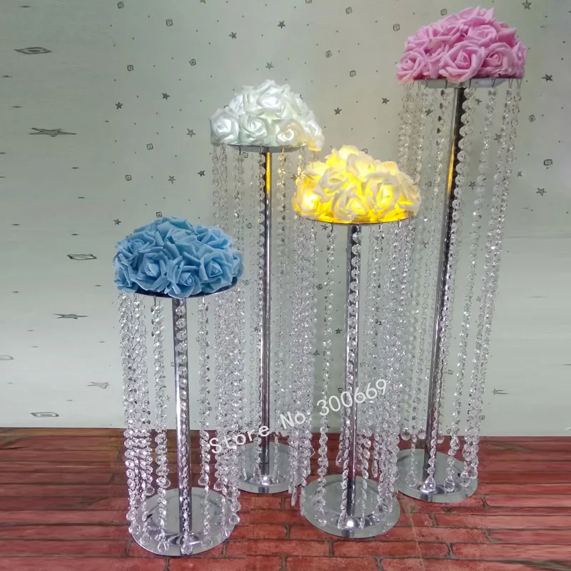 Free Shipping Silver Wedding Flower Stand Wedding Table Candelabra