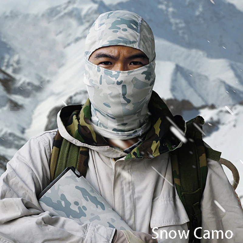 

Full Face Hood Breathing Dustproof Camouflage Tactical Veil Outdoor Cycling Hunting CS Wargame Shooting Airsoft Elasticity Mask