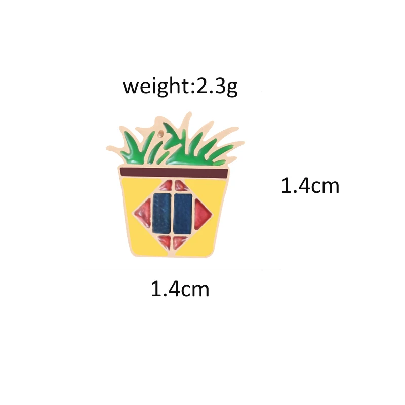 10 видов стилей Милые комнатные растения шпильки сочные кактус Броши Цветы значки, одежд штырь отворотом завод, ювелирное изделие в подарок для Для женщин и девочек - Окраска металла: Style 7