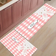 Скандинавский веселый рождественский коврик на кухню из 2 предметов, коврики для входной двери, грязный мусор, брызговик, скребок для обуви, набор аксессуаров