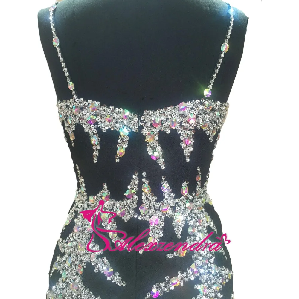 crystal and beading short prom dress (3)