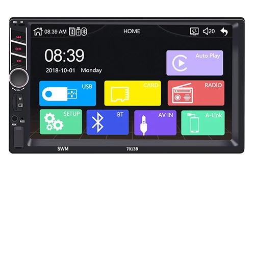 7013B Carplay Version 7 Inch Car Radio Player AUX FM MP4 MP5 Stereo Audio Support 1080P Video Rear View Camera Android Auto - Цвет: no camera