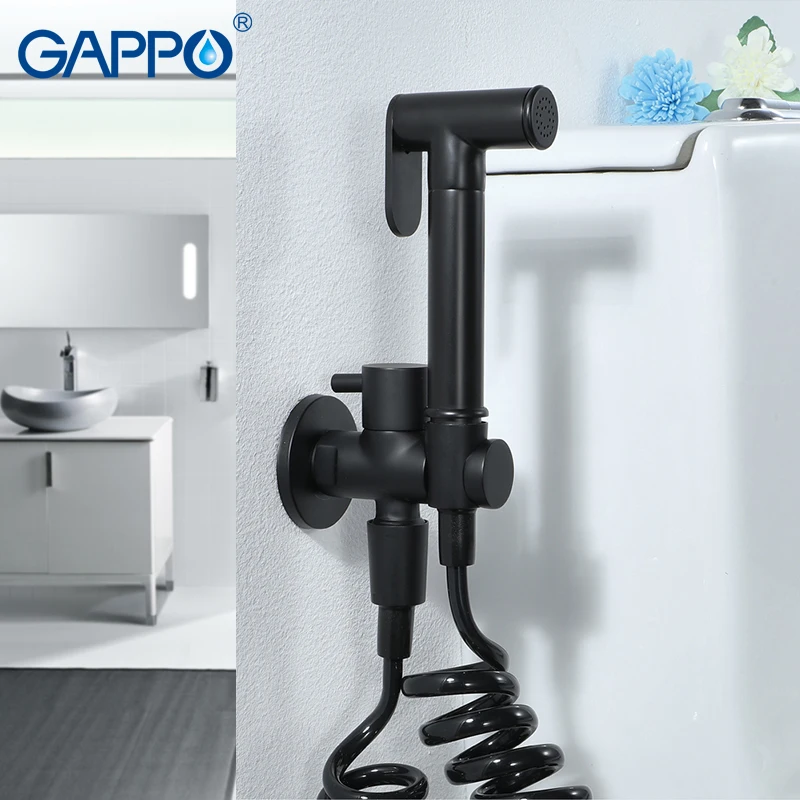 GAPPO Bidets black hygienic shower bidet toilet sprayer muslim shower bathroom bidet faucet wall mount washer mixer taps