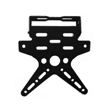 New Black Motorcycle Adjustable License Plate Holder Mount Tail Rear Bracket 1Pc
