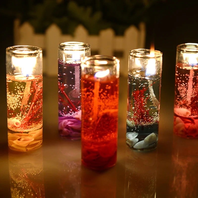 

6pcs! New Fragrances Shell ocean jelly small transparent candles romantic Valentine's Day for home party wedding decoration