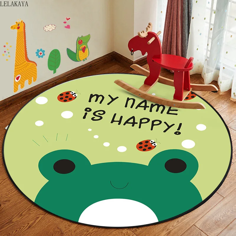 4size Cartoon Polyester Creative Round Kids Play Mats Living Room Sofa Hanging Computer Swivel Chair Non-slip Mat Decoration Toy 4size Cartoon Polyester Creative Round Kids Play Mats Living Room Sofa Hanging Computer Swivel Chair Non-slip Mat Decoration Toy