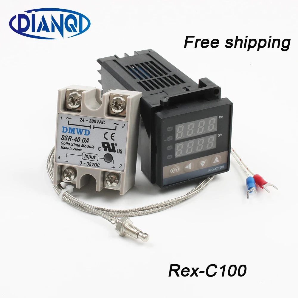 REX-C100 Digital PID Thermostat temperature Controller SSR output K Thermocouple