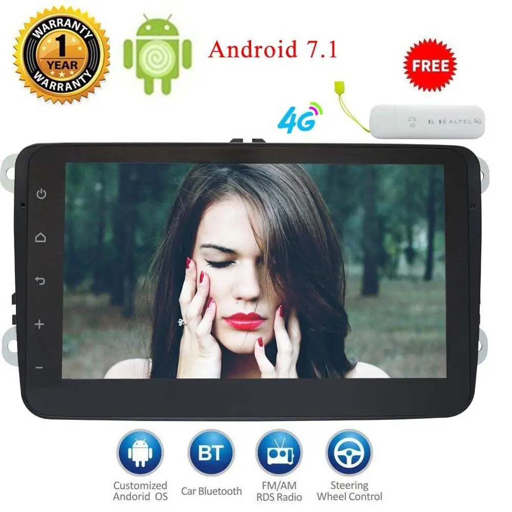4G ключ + Eincar 8 'ƈ Din Android 7 1 автомобильный стерео радио Мути сенсорный экран 3D gps