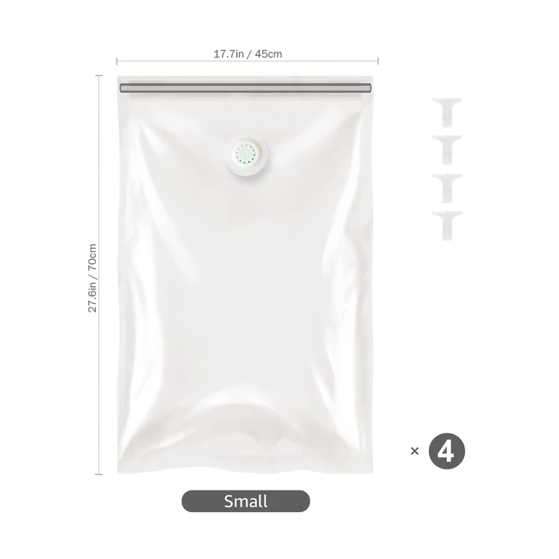 أكياس مكنسة للملابس لا مضخة حاجة اليد ضغط حقيبة التخزين الملابس المنظم شفافة فراغ حقيبة التخزين