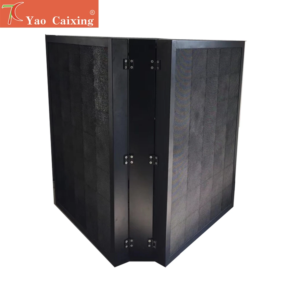 Yao Caixing double side front maintenance P6 outdoor IP67 smd waterproof Iron cabinet led matrix display screen