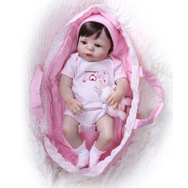 Nicery 22 дюйма 55 см кукла Bebe Reborn жесткая силиконовая игрушка для мальчиков и девочек