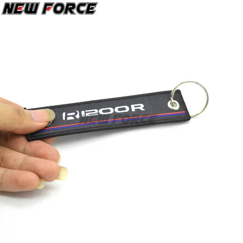 

New Arrival Embroidery Key Holder Chain Collection Keychain for BMW R1200R R1200 R R1200GS R1200 GS Motorcycle Badge Keyring