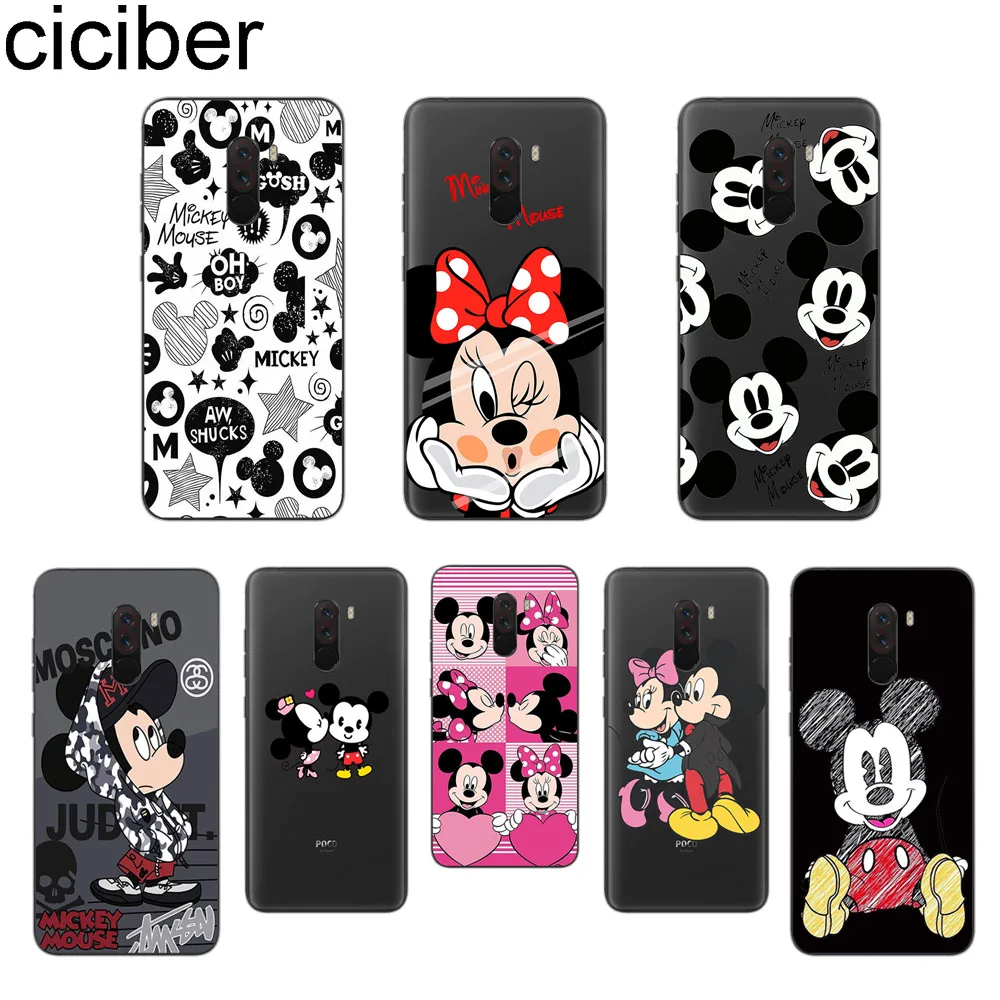 

ciciber Mickey For Xiaomi A1 A2 8 6 5 X 5C 5S Plus Lite SE Poco Phone F1 Cover Clear Soft TPU for MIX MAX 3 2 1 S Pro Phone Case