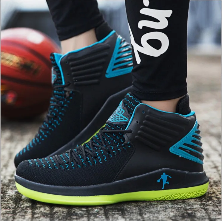 Мужская дышащая обувь для баскетбола с воздушной подушкой, противоскользящие баскетбольные кроссовки, кроссовки, ботильоны, мужская спортивная обувь для улицы