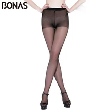 BONAS Ladies 12D Spider Stockings Tights Tear Resistant Nylon Tights Pantyhose Women Summer Hosiery Pants Elastic Pantyhose