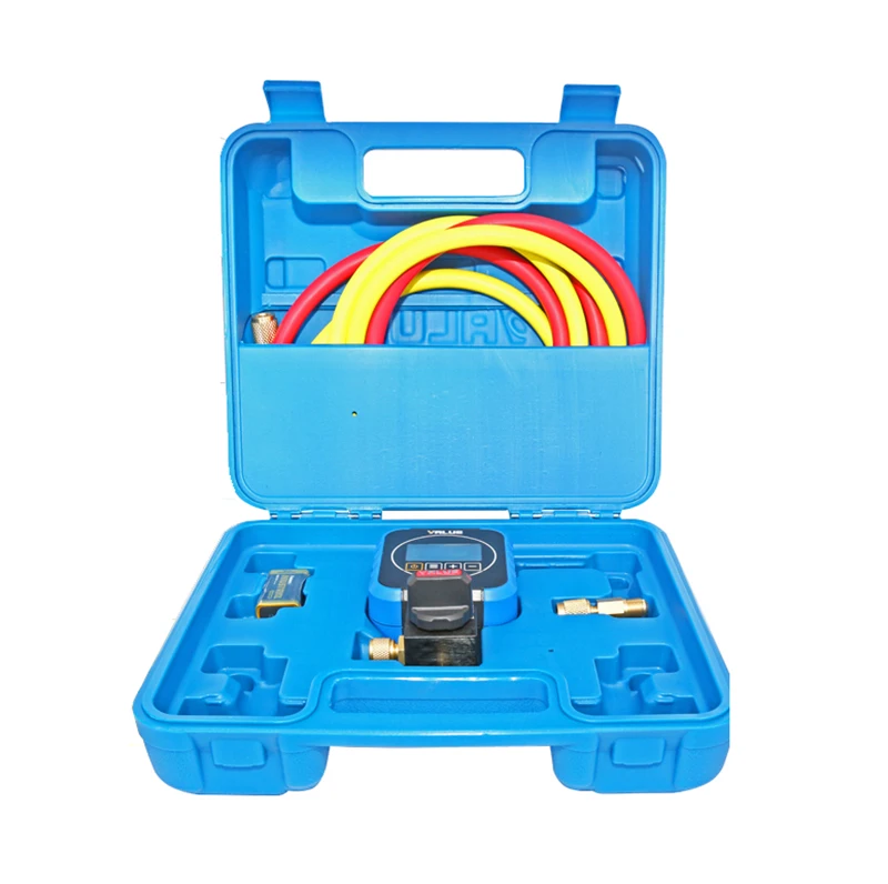 Electronic Fluoride Meter Digital Display Refrigeration Manifolds Pressure Vacuum Gauge 0-50bar Y