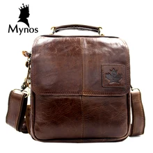 New Brand Fashion Men Bag 100% Cow Leather Vintage Crossbody Bag Genuine Leather Shoulder Bag For Men Business Male Bag Bolsas
