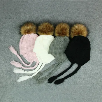 

Fashion Baby Girls Boys Winter Autumn Warm Pom Pom Hat Children Caps Beanie Fur Pompom Hats Unisex Kids Knitted Hats 1-5Years