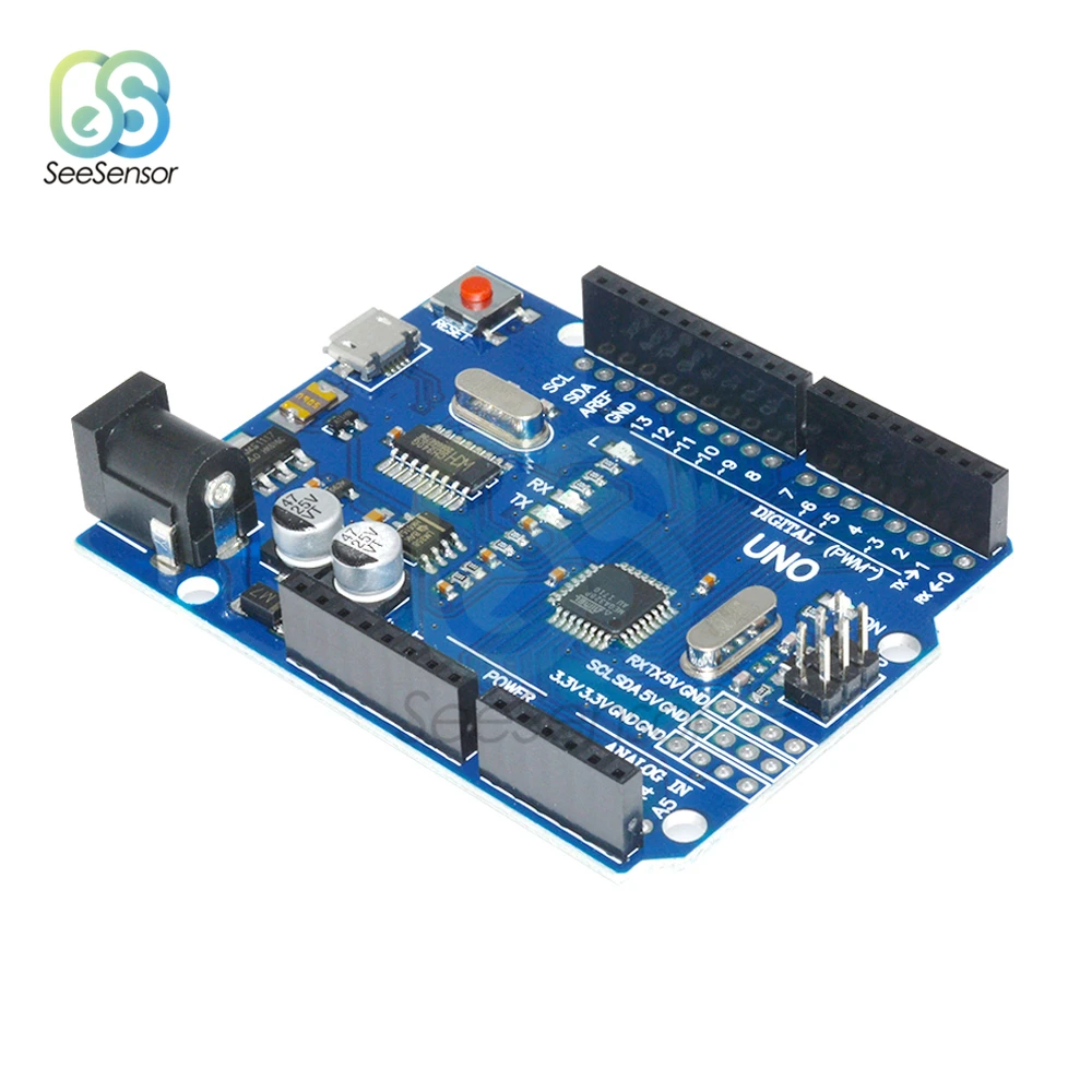 UNO R3 CH340G CH340 макетная плата ATMEGA328P-16AU ATMEGA328 Плата расширения совместимый Micro USB интерфейс DIY Электронный