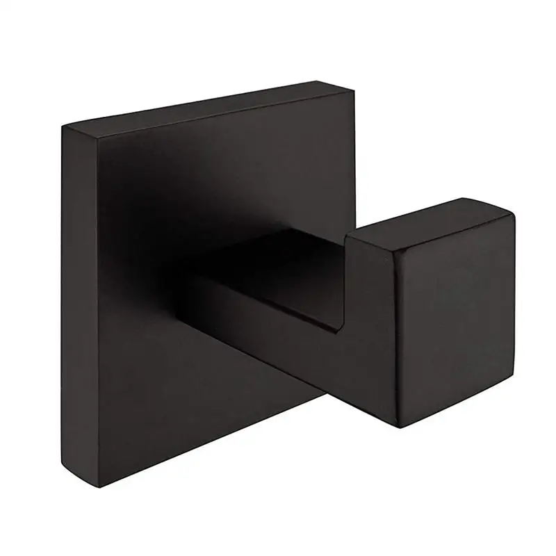 THGS черный крючок для полотенец из нержавеющей стали 304, крючок для ванной комнаты, шкафа, шкафа, настенный квадратный кухонный сверхмощный Doo - Цвет: Black