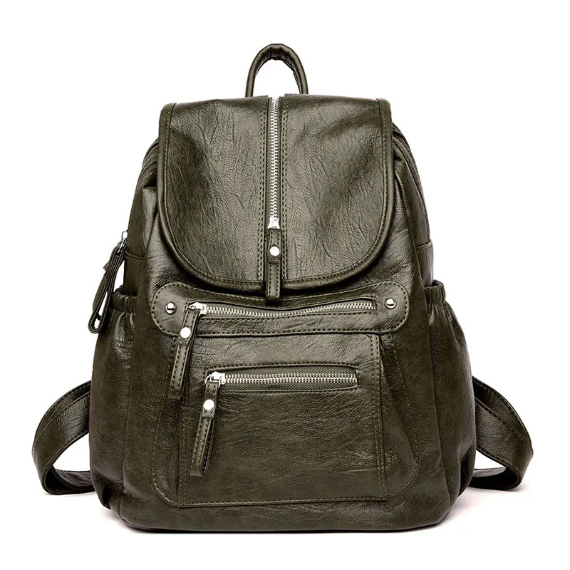 2018 Women Backpack high quality Leather Fashion school Backpacks Female Feminine Casual Large Capa - 32971703940
