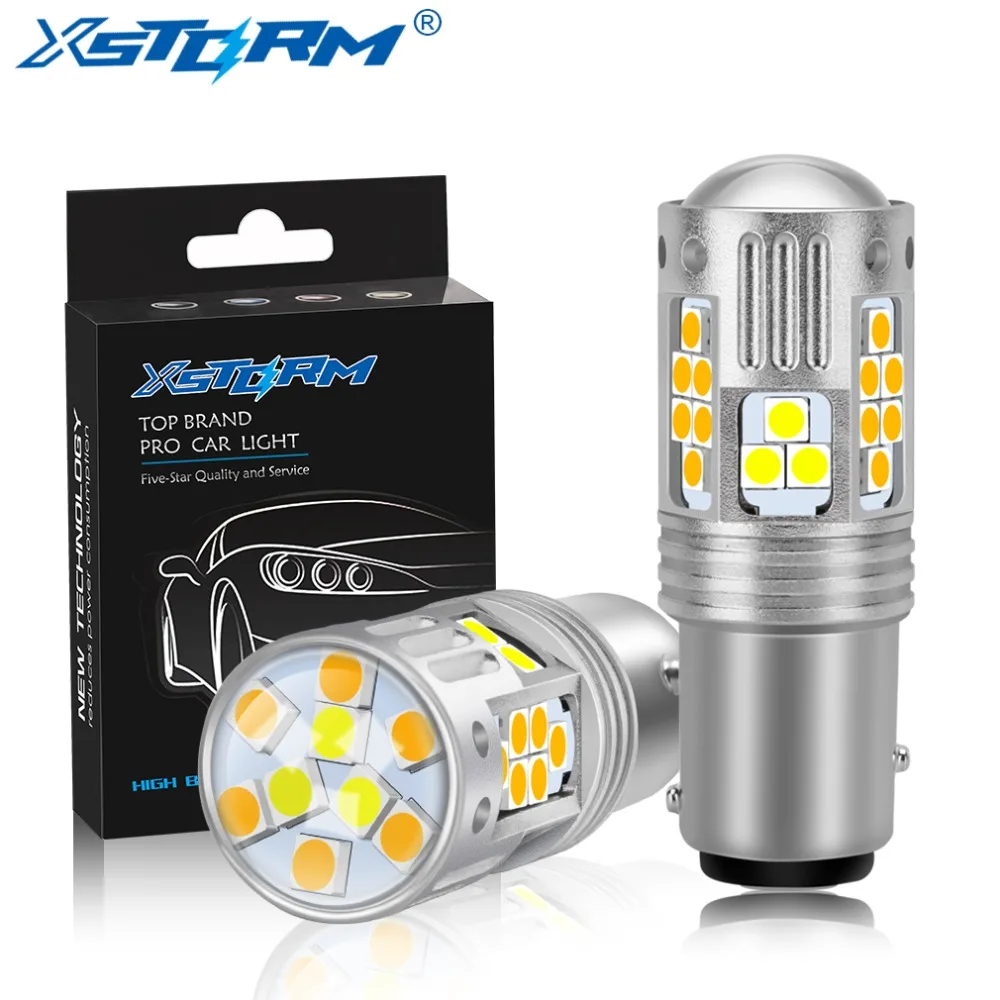 2 шт. двойной цвет 1157 BAY15D P21/5 Вт Led T20 7443 W21/5 Вт Светодиодная лампа T25 3157 P27/7 Вт Автомобильная DRL Поворотная сигнальная лампа авто лампы 12 В