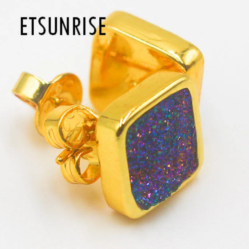 

ETSUNRISE E0009 handwork gold natural stone earrings fashion jewelry