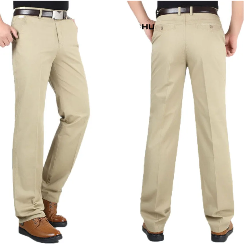Брендовые прямые деловые повседневные мужские брюки высокого качества Дизайнерские весенне-осенние элегантные мужские длинные брюки для отдыха 45
