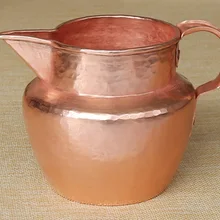 Чистая медь Толстая термостойкая сковорода горшок фиолетовый с двойной ручкой