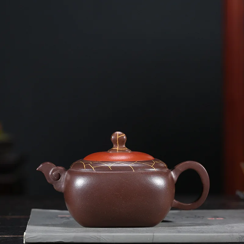 

Famous Manual Make Raw Ore Purple Ink For Imprinting Of Seals Auspicious Clouds Square Kettle Kungfu Online Teapot Tea Set