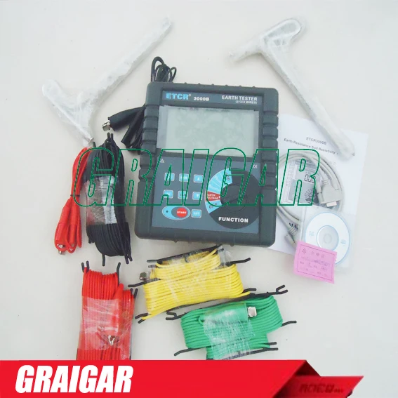 ETCR3000B Earth Resistance Meter Soil Resistivity Tester measure