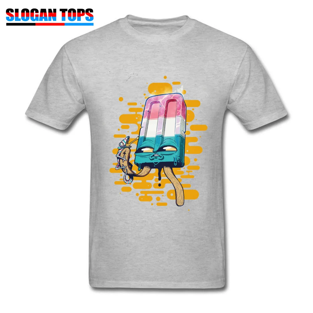 100% Cotton Student Short Sleeve monster ice cream829yy Top T-shirts Unique T Shirt 2018 Discount Design Round Neck T-shirts monster ice cream829yy grey