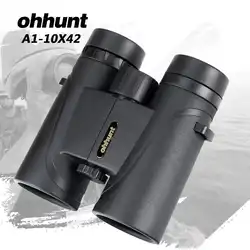 Ohhunt A1-10X42 бинокль для охоты оптика объектива Bak4 выпрямляющая призма, защищенный от запотевания, бинокль с Пылезащитный чехол Пеший Туризм