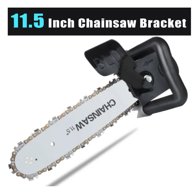 Drillpro Upgrade 11.5 Inch Chainsaw Bracket Changed 100 125 150 Angle Grinder M10/M16 Into Chain Saw  Woodworking Tool
