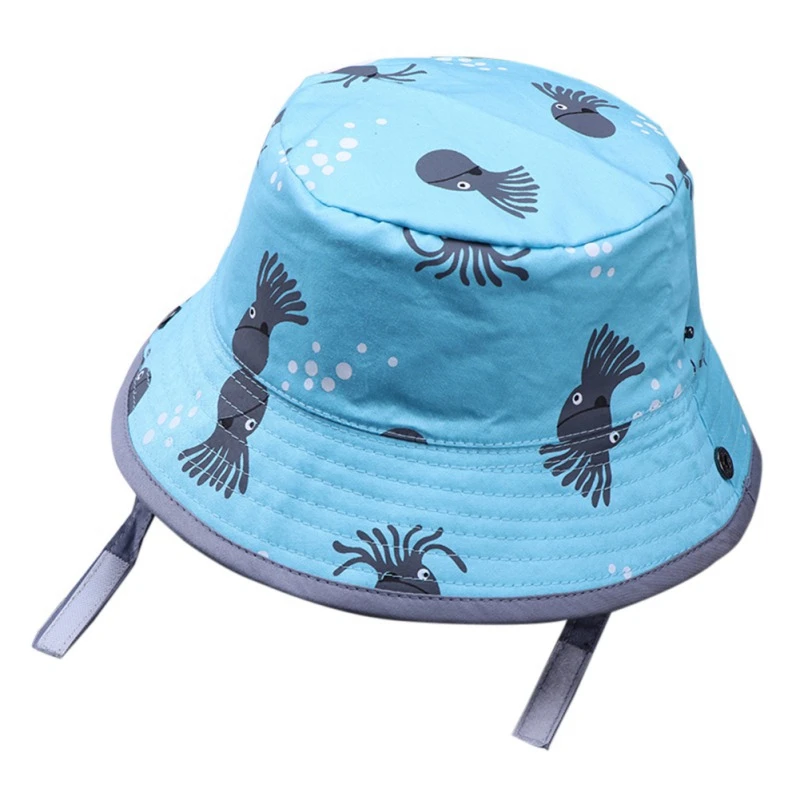 

Spring Children Boys Girls Bucket Hats Baby Accessories Toddler Kids Cartoon Cotton Zoo Animals Cap Sunscreen Hat