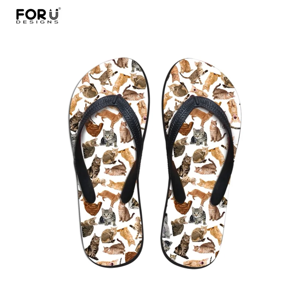 

FORUDESIGNS Cute Women Casual Flip Flops Woman Summer Women's Flat Slippers Beach Female Rubber Water Shoes for Girls Flip Flops