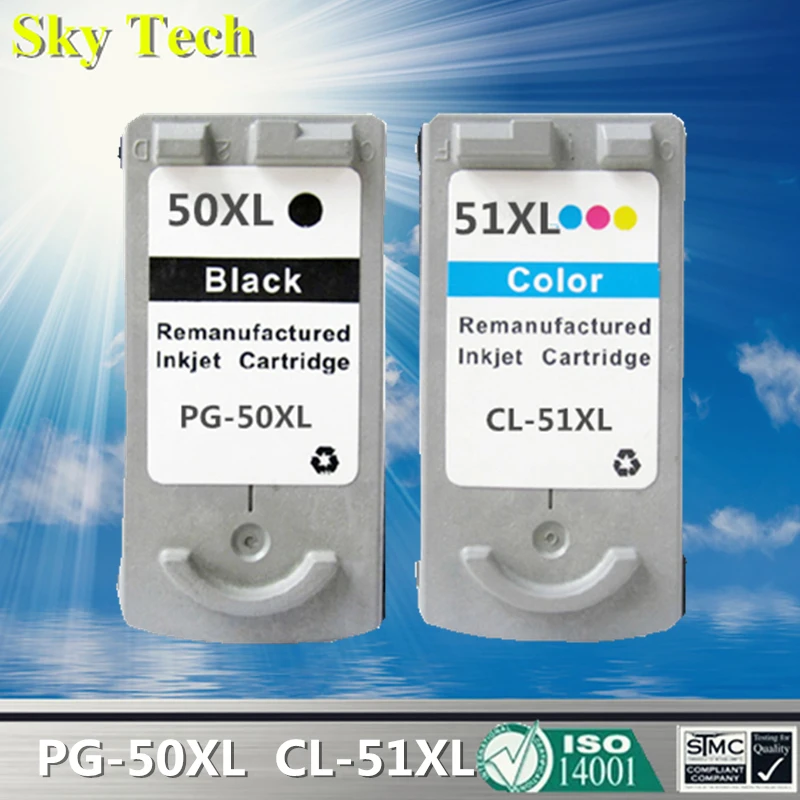 Качество струйный картридж для PG-50XL CL-51XL PG50XL CL51XL Canon Pixma IP2200 IP2400 MP150 MP160 MP170 MP180 MP450 MP460