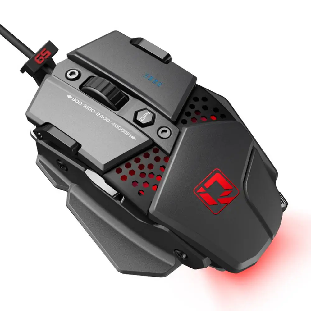 

New Product DIQUA 880 Mechanical Gaming Mouse Macro Programming Professional Wired Game Metal Detachable Mouse