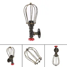 Loft Industrial iron rust Water pipe retro wall lamps Vintage E27 LED sconce wall lights for living room bedroom bar wall lamps vintage led creative cage e27 sconce wall lights for living room bedroom bar 2 pcs vintage black loft iron wall lamp
