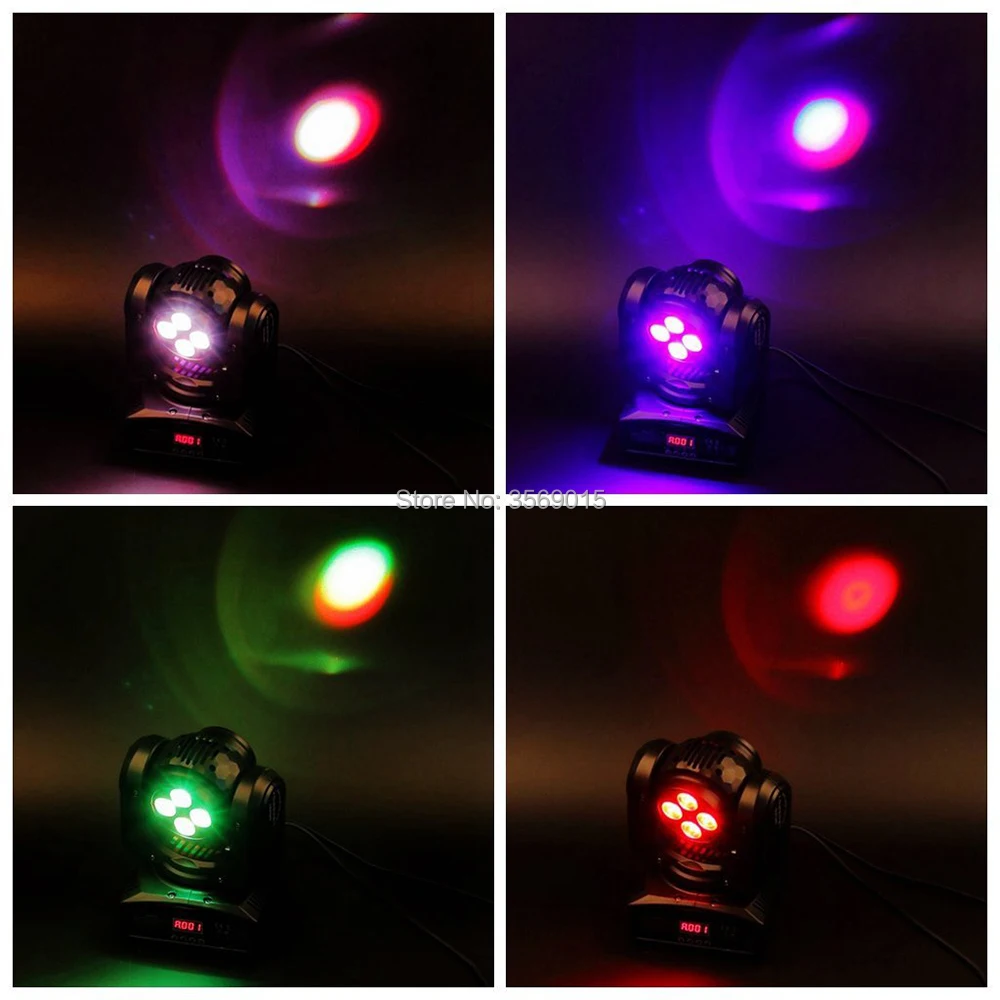 Подвижная головка Bouble Face Dj двусторонний мобильный луч RGBW Cree 4*10w светильник|Эффект