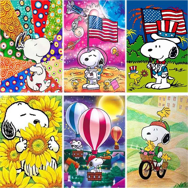 

Anime Diamond Painting Snoop Dog Animal 5d Diy Diamond Embroidery Cartoon Scape Flag Cross-stitch Rhinestone Home Decor Gift A5