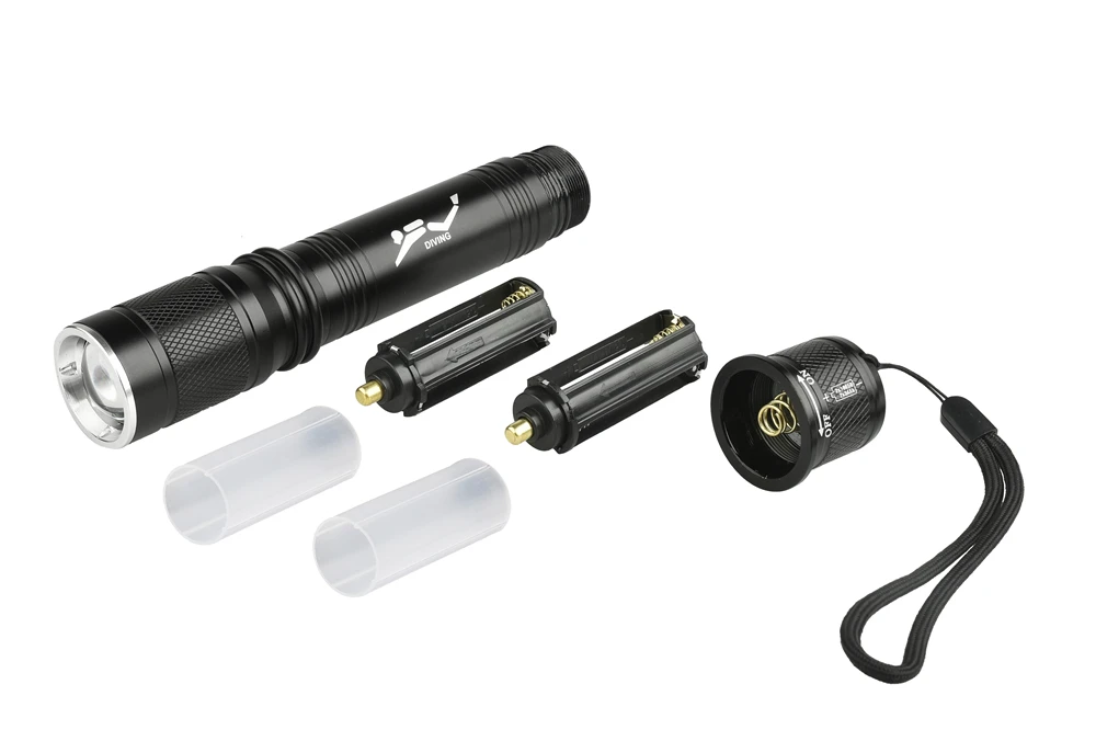 T6 للماء الغوص تحت الماء 80 متر LED الغوص مضيا الشعلة ضوء المصباح التخييم الفانوس مع ستبليس يعتم إضافة هدية