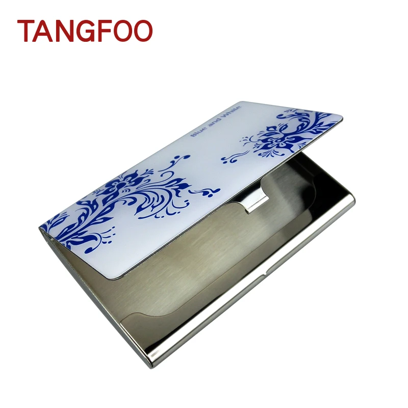 High-Grade Classic stainless steel men credit card holder women metal bank card case business card box pocket vogue high quality
