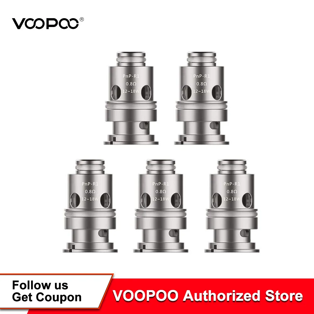 

10PCS/lot Original VOOPOO Drag Baby Coil Pnp-C1 0.8ohm Ceramic/Pnp-R1 1.2ohm Dual/Pnp-M2 0.6ohm Single Mesh Coils Core Head