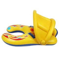 Детский бассейн надувной матрас ребенок мать желтый надувной матрас Забавный надувной матрас лодка Открытый Пляж Бассейн Детский