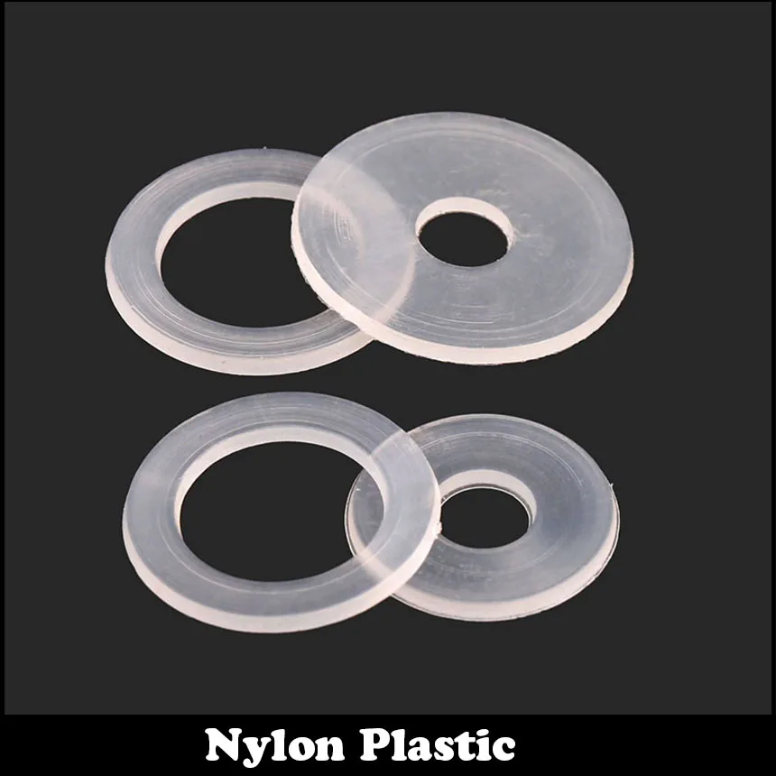 

80pcs M5 M5*18*0.9 M5X18X0.9 Clear Nylon Plastic Plain Gasket Transparent Insulating Flat Washer